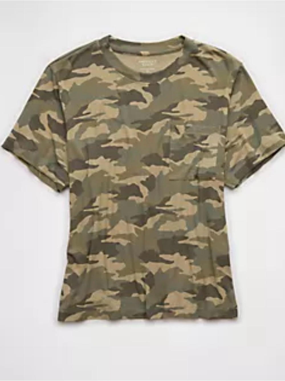 American Eagle Soft & Sexy Pocket T-shirt Ribbed Camo Oversized Lightweight XS
